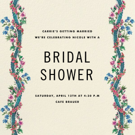 Climbing Blossoms - Bridal Shower Invitation by Stephanie Fishwick