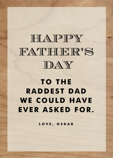 Wood Grain Color Block - Father's Day Card by Paperless Post