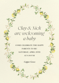Citrus and Petals - Baby Shower Invitation by  Monique Lhuillier