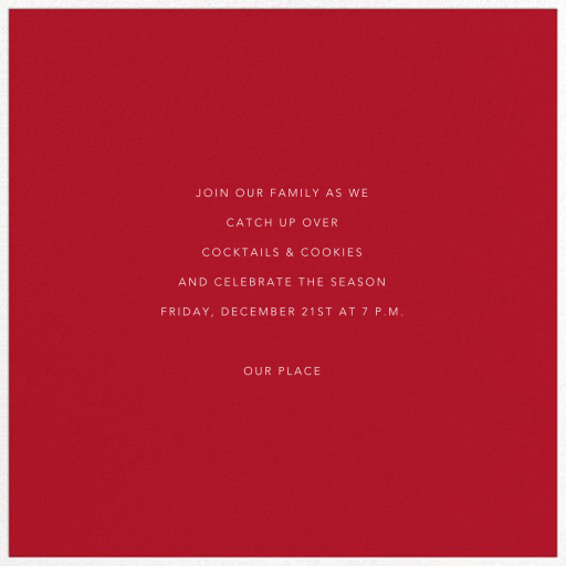 Deck the Halls - Holiday Party Invitation by Sugar Paper - Back