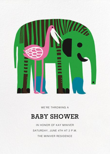 Karkuteilla - Baby Shower Invitation by Marimekko