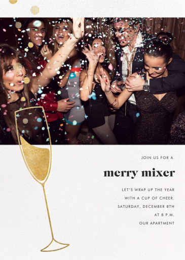 Champagne Flute (Photo) - Holiday Party Invitation by Paperless Post
