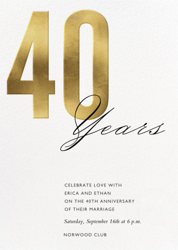 Stylish Numbers - Anniversary Invitation by Paperless Post