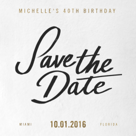 Bold Print - Save the Date by Paperless Post