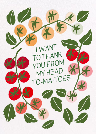 Tomato Vines - Thank You Card by Hartland Cards