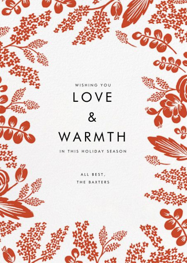 Heather and Lace (Photo) - Holiday Card by Rifle Paper Co. - Back