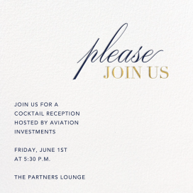 Please Join Us - Cocktail Party Invitation by Paperless Post