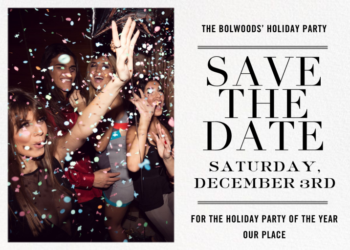 Typographic II (Photo Save the Date) by kate spade new york