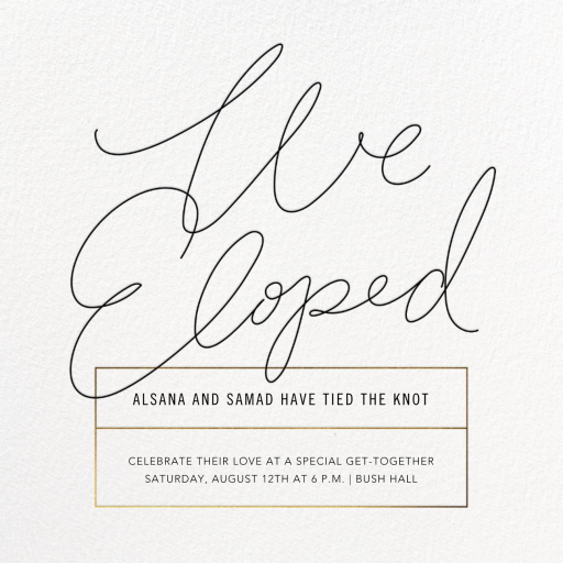 Love Loops (Elopement) by Paperless Post