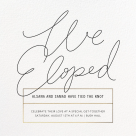Love Loops (Elopement) - Wedding Announcement by Paperless Post