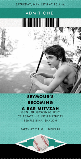 Courtside Seats - Bar & Bat Mitzvah Invitation by Paperless Post