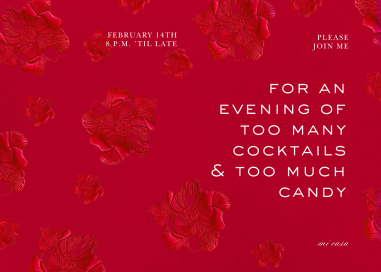 Foil Flora - Valentine's Day Invitation by Oscar de la Renta