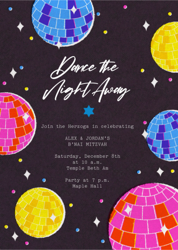 Disco Party - Bar & Bat Mitzvah Invitation by Paperless Post