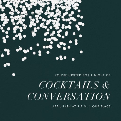 Gold Round Confetti - Cocktail Party Invitation by Kelly Wearstler