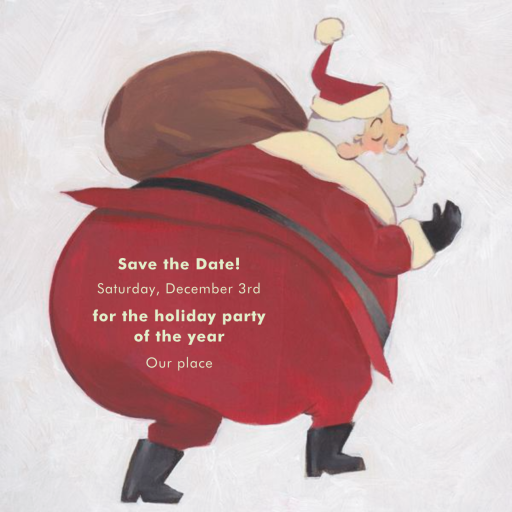 Santa - Holiday Save the Date by Paperless Post