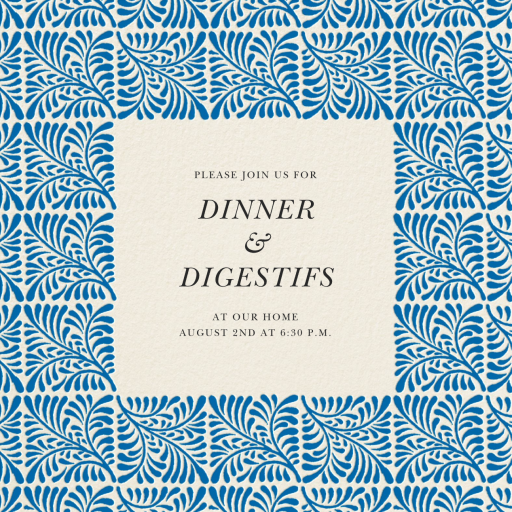 Woodblock - Party Invitation by Oscar de la Renta