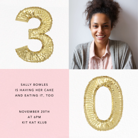 Shine Photo - 30th Birthday Invitation by CONFETTISYSTEM