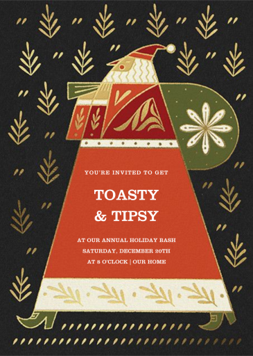 Woodcut Saint Nick - Christmas Party Invitation by Paperless Post