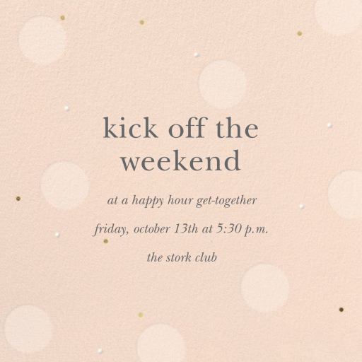 Digital Bubbles - Happy Hour Invitation by Sugar Paper