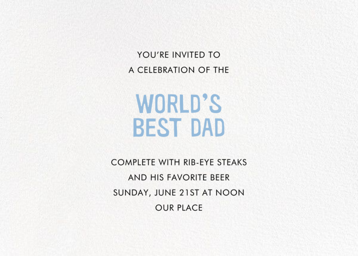 Celebrate Dad - Father's Day Invitation by Hello!Lucky - Back