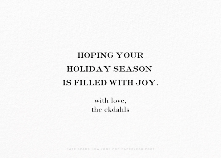 Confetti Photo - Holiday Card by kate spade new york - Back