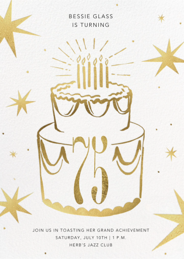 Big Year - 75th Birthday Invitation by Paperless Post