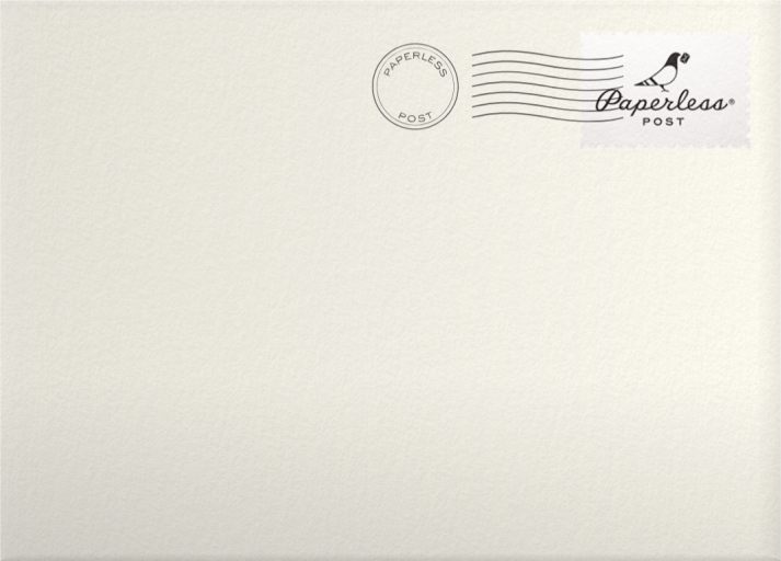 Minimalist Script Holiday Card Envelope