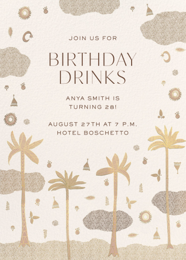 Waterfront Oasis - Birthday Invitation by Jungalow