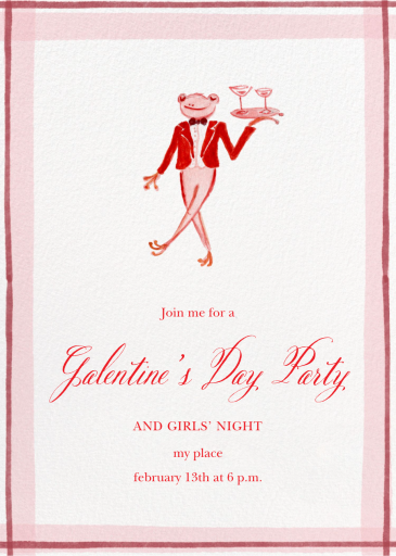 Tuxedo Frog - Invitation by Ten Story Stationery