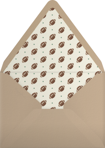 Football Field Birthday Invitation Envelope