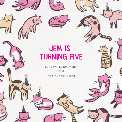 Meow Meow - Invitation by Hello!Lucky