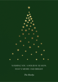 Starry Golden Tree - Christmas Card by Paperless Post