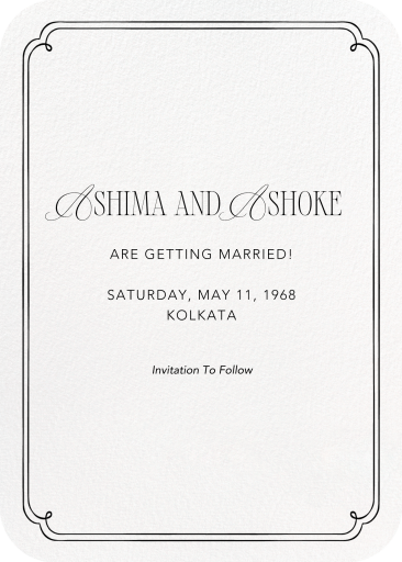 Double-Lined Border - Save the Date by Paperless Post - Back