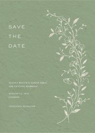Botanical Pressed Wildflower - Save the Date by Paperless Post