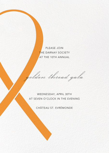 Charity Ribbon - Fundraiser Invitation by Paperless Post