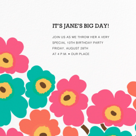 Unikko (Square) - Birthday Invitation by Marimekko