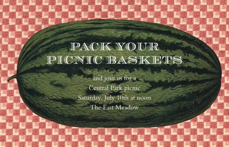 Picnic Watermelon - Picnic Invitation by John Derian
