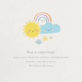 Smiling Skies - Baby Shower Invitation by Little Cube