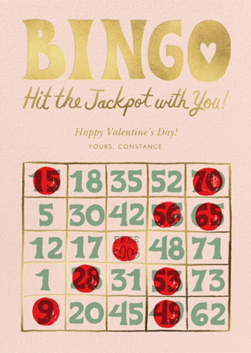 Bingo - Valentine's Day Invitation by Rifle Paper Co.
