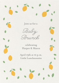 Little Zest - Baby Shower Invitation by Little Cube