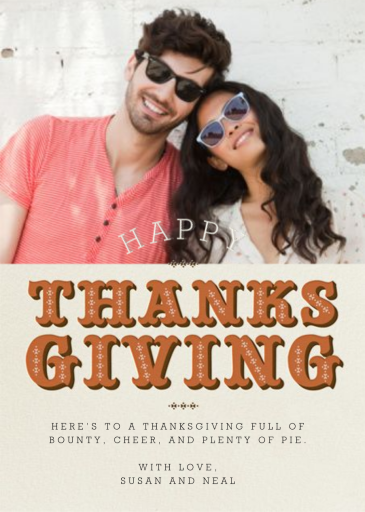 Thanksgiving Photo by Paperless Post