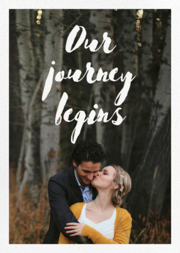 Our Journey Begins (Double Sided) - Invitation by Paper Source