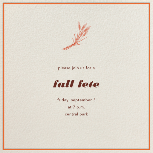 Cream Interior Border - Party Invitation by Paperless Post