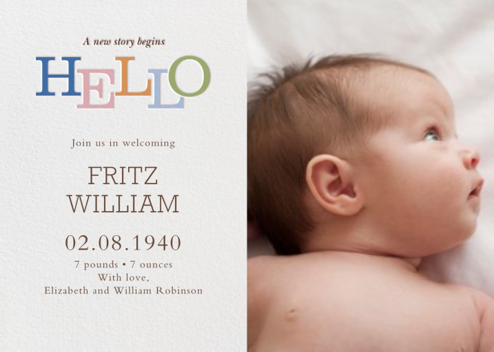 Storybook Hello - Birth Announcement by Paperless Post
