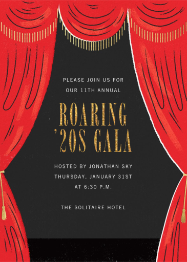 Curtain Call - Fundraiser Invitation by Paperless Post