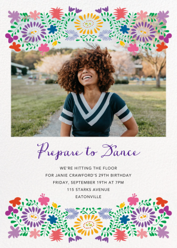 Oaxacan Flowers (Photo) - Quinceañera Invitation by Paperless Post