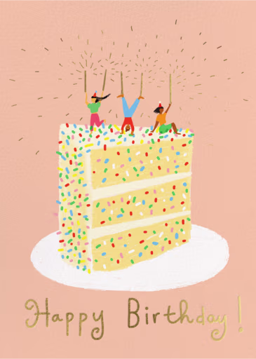Confetti Cake - Birthday Card by Carolyn Suzuki Studio
