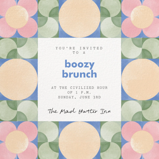 Garden Tile - Brunch Invitation by Paperless Post