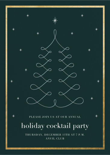 Curlicue Christmas - Holiday Party Invitation by Paperless Post