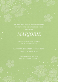 Lace Floral Outline Spring Invitation